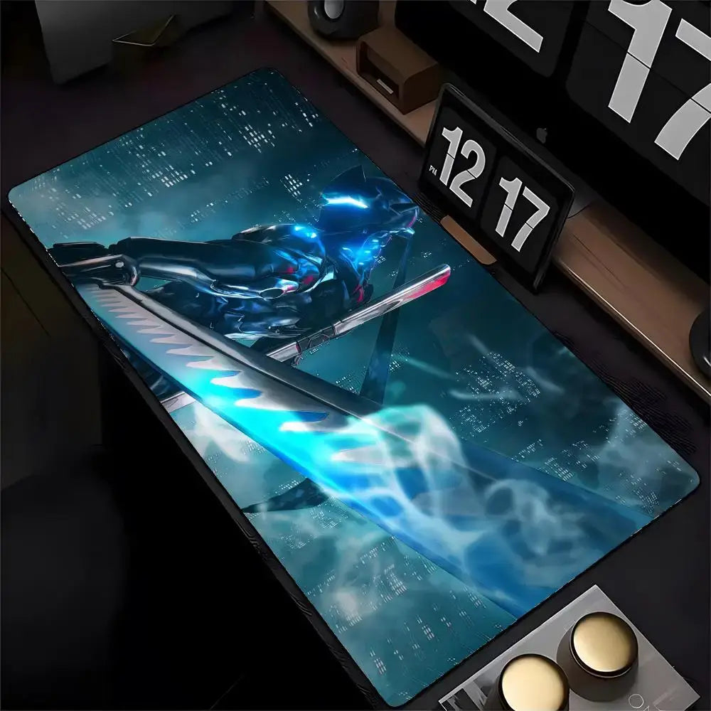 Tapete de Rato Overwatch Genji com Impressão HD para Computador e Gaming, Bordas Reforçadas, Antiderrapante, XXL90x40cm, Tapete de Secretária para Teclado e PC
