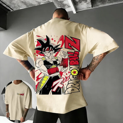 Dragon Ball Super Men's and Women's T-Shirts Bardock Anime Tee Summer Spring Boy's Retro Short Sleeves Parent-child Outfits
