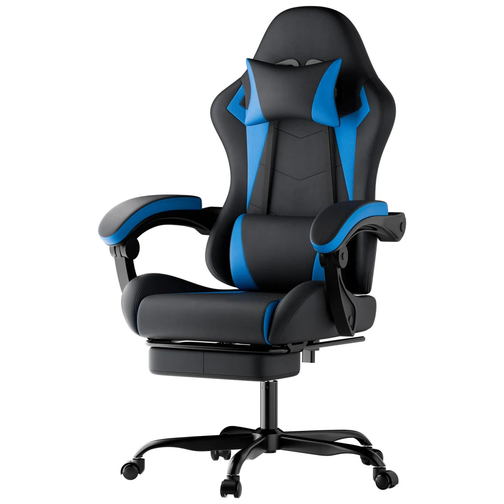 Gaming Chair Ergonomic Gaming Chair with Lumbar Support and Headrest, Gamer Chair Height Adjustable