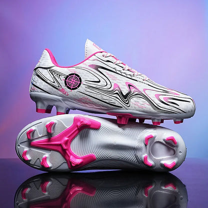Chaussures de football pour hommes, chaussures de terrain professionnelles, crampons FG/TF pour entraînement sur gazon, chaussures de futsal, baskets de football antidérapantes, chaussures à crampons pour cheville, pointur