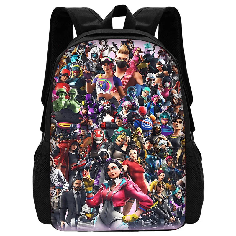 Zaini FortniteS per bambini, maschi e femmine, regalo di compleanno per studenti, borse scuola per bambini unisex, zaino da campeggio resistente