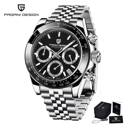 2026 New PAGANI DESIGN Chronograph Luxury Quartz Wrist Watch Automatic Date 100M Waterproof JAPAN VK63 Movement