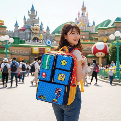 In Stock Minecraft Backpack Large Capacity Lightweight Pressure Relief Cartoon Print Outdoor Travel Hiking For Men Students