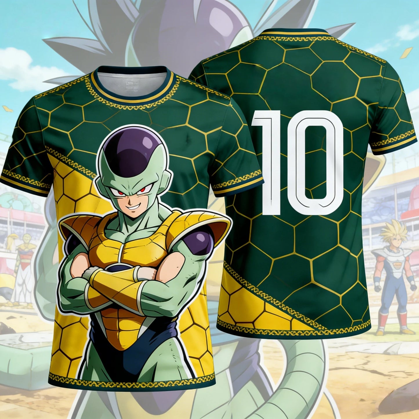 2026 Summer Dragon Ball  Goku 10 Soccer Energy 3D Print Oversized T-shirt Men Women Unisex Y2K Anime Tee Kids Adult  Tops