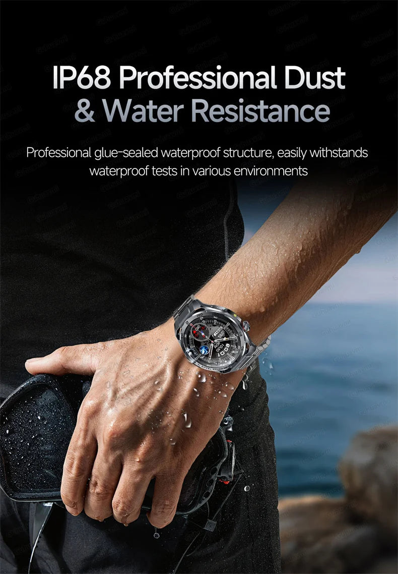 Smart Watch Men High-end Health Blood Pressure Blood Oxygen Lipids Uric Acid Sapphire Smart Watches Ai GPT Custom Dial ECG 2026