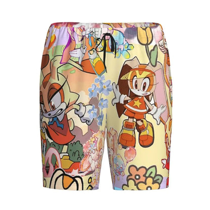 Custom Shadow The Hedgehog Sonic Poster Short Pajama Pants Men Sleepwear Sleep Lounge Bottom Shorts Sleeping Pants