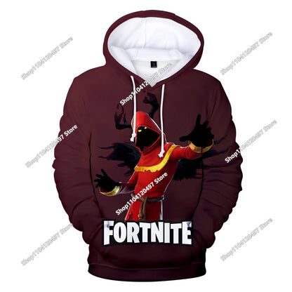 Fortnite-Cosplay-Sweatshirt, 3D-bedruckter Unisex-Gaming-Hoodie, lässige Anime-Kawaii-Jacke, Kinderkleidung, Geschenke