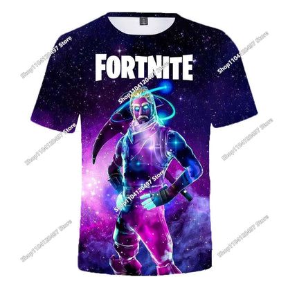 T-shirt de Verão para Criança Battle Royale Fortnite Hero Victory 3D — T-shirt para Rapazes, Raparigas e Bebés