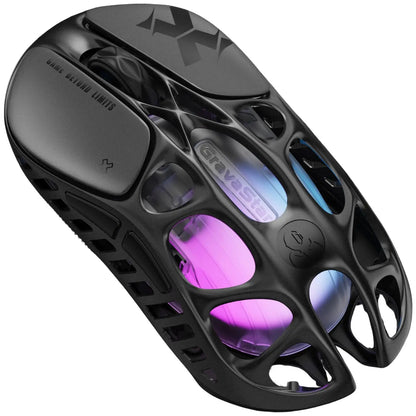 GravaStar Mercury X Wireless Gaming Mouse – 32,000 DPI PAW 3950 Sensor, 1000Hz Polling Rate, Only 49g, Magnesium Alloy Hollow F