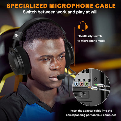 TALOMEN W550x Studio-Kopfhörer – Professionelle kabelgebundene Over-Ear-DJ-Monitor-Kopfhörer mit 50mm Treibern und abnehmbarem Kabel