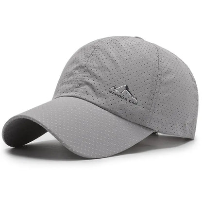 Unisex Perforated Running Cap - for Hiking&Outdoor Activities Quick Dry UV Protection Sports Hat  Lightweight Adjustable Sun Hat