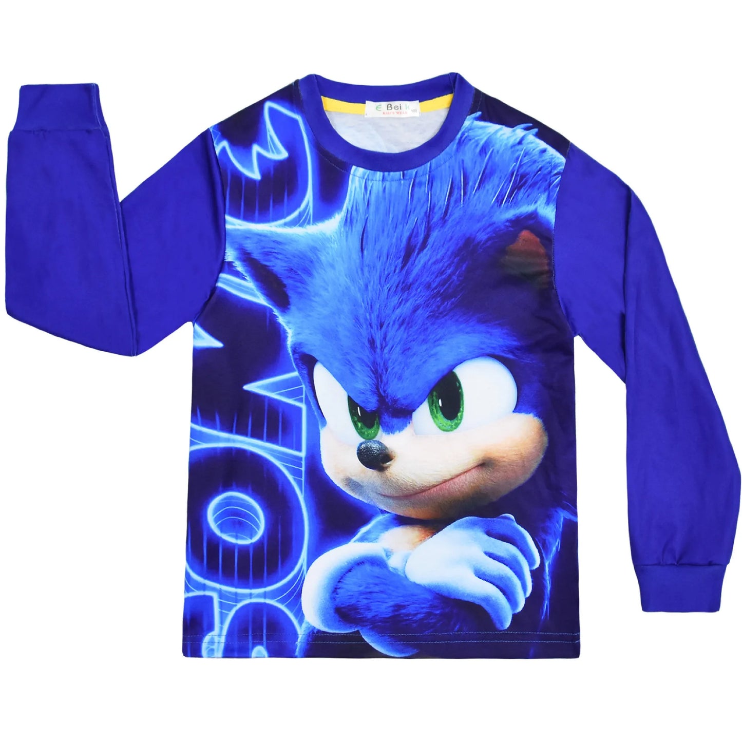Sonic New Spring Autumn Children's Pajamas Boys and Girls Cartoon Long Sleeve Clothes Toddler Cotton Pajama Set Hedgehog Gift