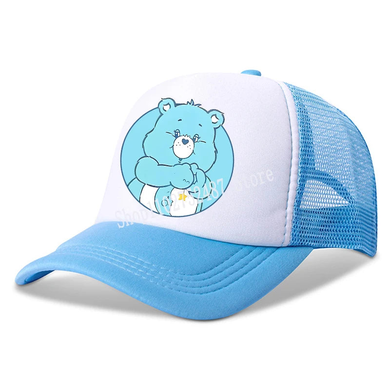 Casquette de baseball Anime Care Bears pour filles et femmes - Nouvelle casquette de sport d'extérieur, chapeau de soleil d'été en maille respirante, bonnet de soleil pour enfants et adultes - Cadeau