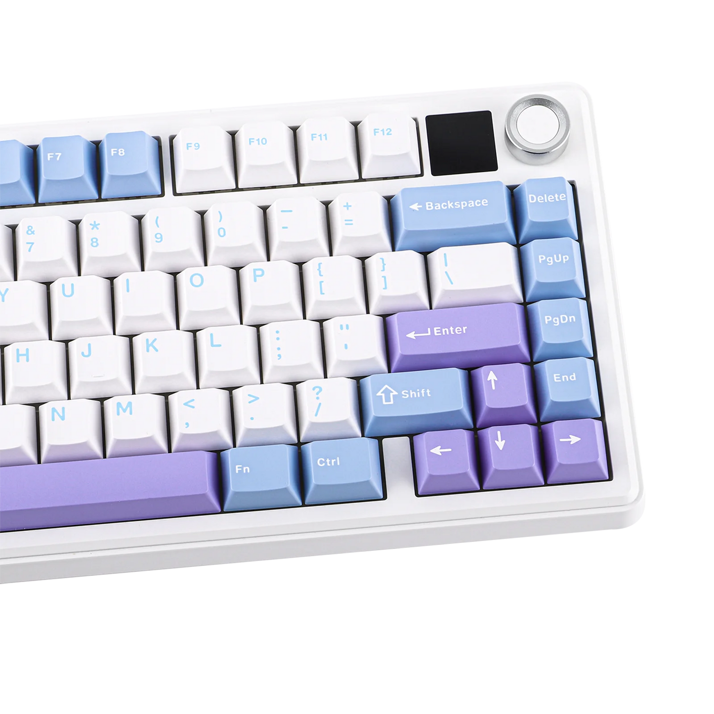 EPOMAKER X AULA F75 MAX kompakte mechanische Tastatur im 75-%-ANSI-Layout, kabelgebunden/Bluetooth/2.4GHz kabellos, mit TFT-Bildschirm und Drehregler