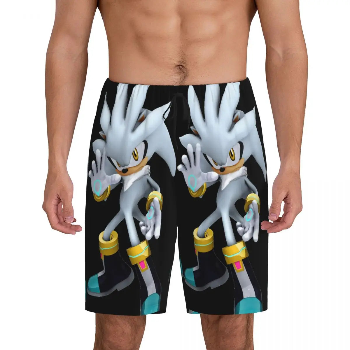 Custom Shadow The Hedgehog Sonic Poster Short Pajama Pants Men Sleepwear Sleep Lounge Bottom Shorts Sleeping Pants