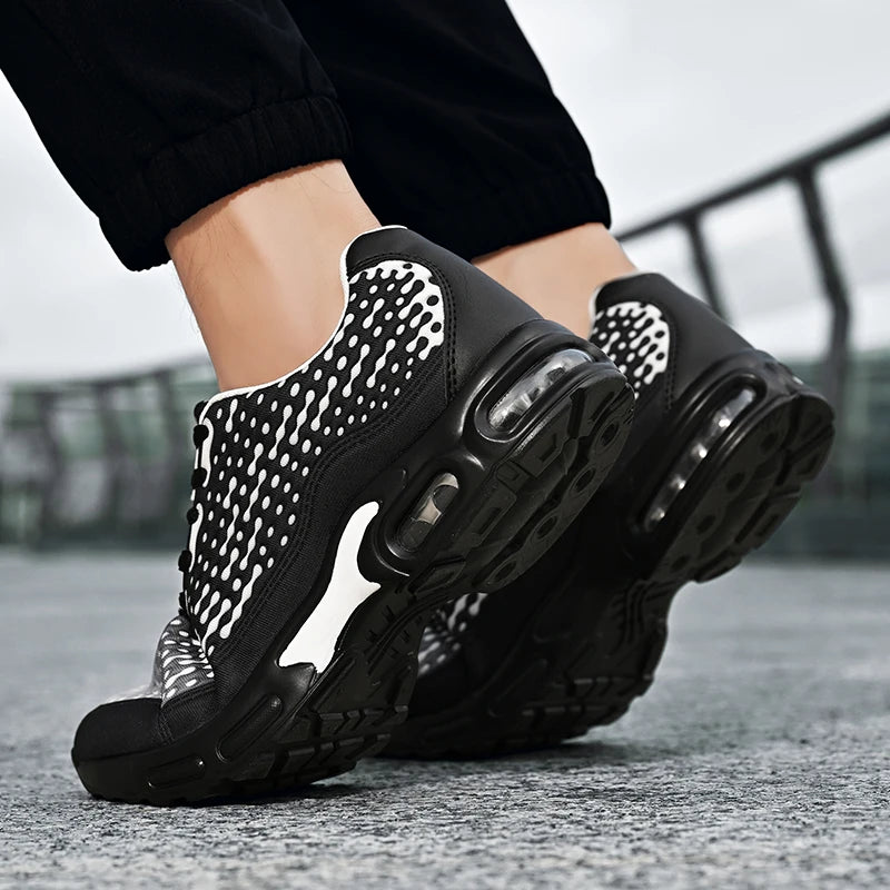 Scarpe sportive da uomo leggere con suola morbida ammortizzata, in mesh traspirante, alla moda, per giovani, corsa outdoor, fitness e allenamento