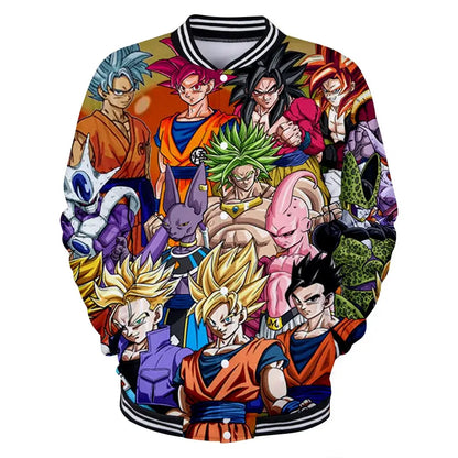 Dragon Ball Goku Kid Men Zipper Hoodie Cartoon Japan Style Anime Women Sweatshirt 2025 New Fashion Children Jackets Coat, Produit gaming premium Fraquane