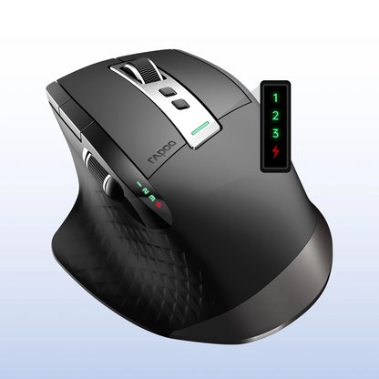 Rapoo New MT710L Multi-mode Rechargeable Wireless Bluetooth Mouse Ergonomic 4000 DPI Support Up to 4 Devices Office Mice