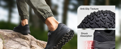 Sapatos de Caminhada Baasploa para Homem, Outdoor e Escalada, em Malha Respirável, para Viagem e Caminhada, Antiderrapantes, Resistentes ao Desgaste, Confortáveis, Tipo Sneaker