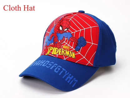 Figurka z anime Marvela Spider-Man – czapka z daszkiem z motywem kreskówkowym, bawełna i poliester, czapka z daszkiem dla chłopców i dziewcząt, akcesoria do nakryć głowy, prezent urodzinowy dla dzieci