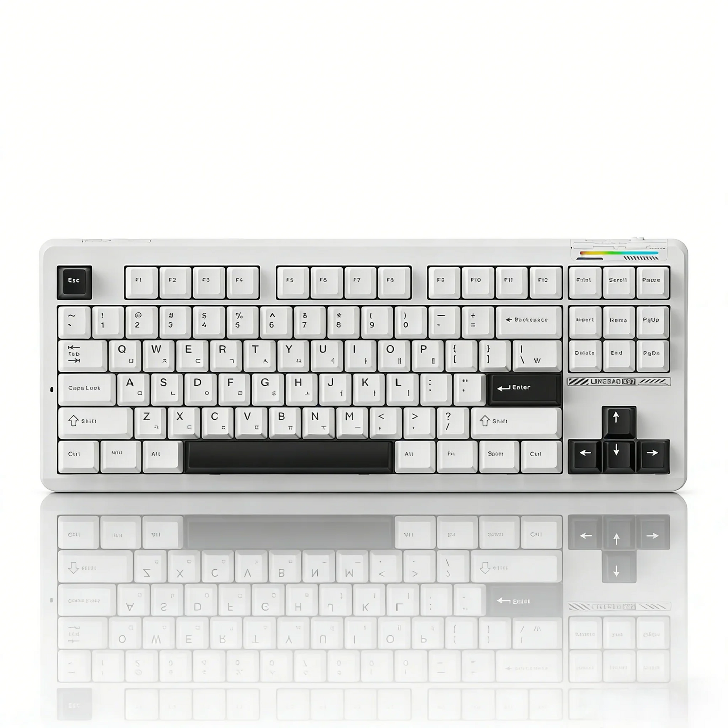 AULA×LINGBAO K87 Kabellose Tastatur mit koreanischen Buchstaben, Gasket-Mount, PBT-Tastenkappen, Makro-Software und LEOBOG-Switches