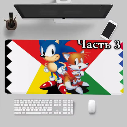 Keyboard Pad Padding Mat Anime Sonic The Hedgehog Mouse Mat Desk Mat With Pad Gaming Accessories Prime Gaming XXL