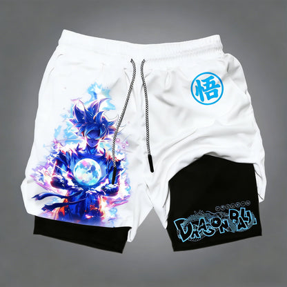 Dragon Ball Anime GOKU Peripheral Printed Double Layer Shorts 2026 Latest Spring and Summer Sports Men's Loose Breathable Pants