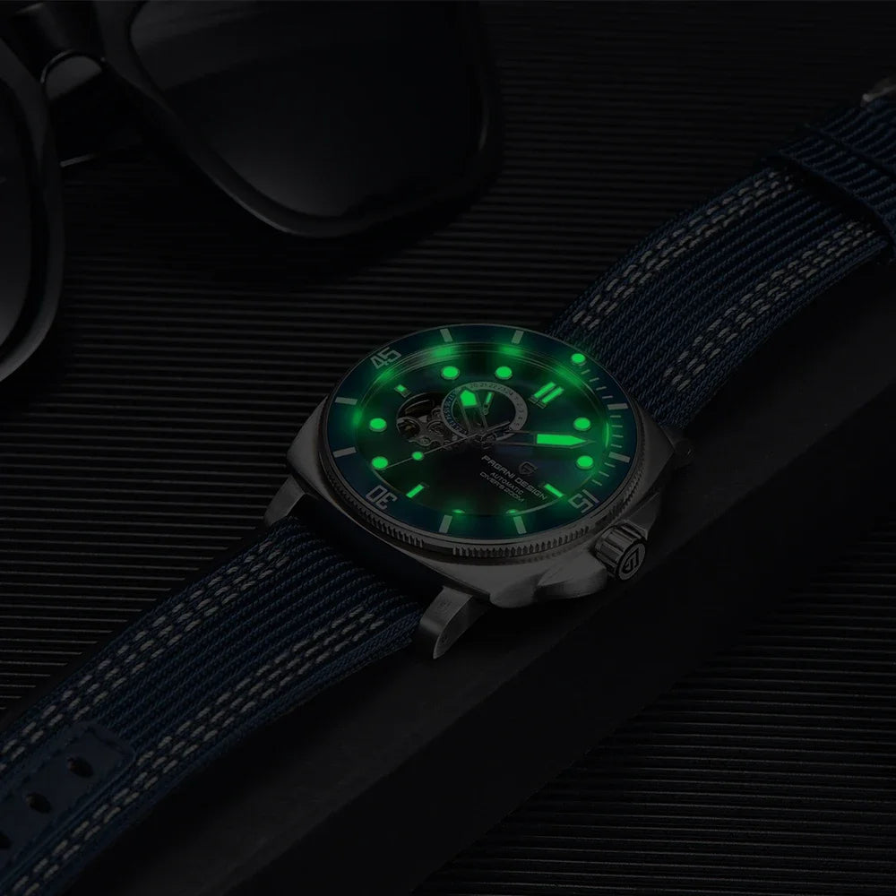 PAGANI DESIGN 2026 Original 43MM Men's Automatic Mechanical Watch NH39 200M Waterproof AR Sapphire Mirror Watches For Men ﻿