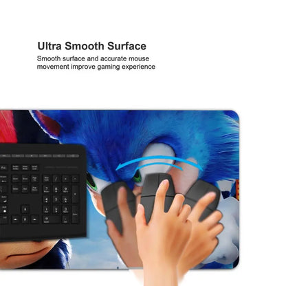 Anime Sonic The Hedgehog Mouse Mat Desk Mat With Pad Gaming Accessories Prime Gaming XXL Keyboard Pad Padding Mat