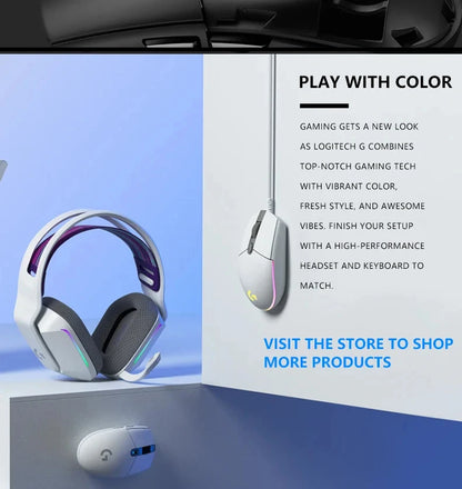 Logitech G102 G203 laidinė žaidimų pelė, 2.1 metro ilgio laidas, 8000 DPI, RGB efektai, skirta PC, nešiojamajam kompiuteriui, biurui ir gamer’iams, lanksti