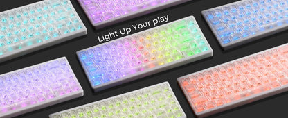 XVX M67 JadeStone mechanische Tastatur mit IMD-Tech-Tastenkappen, Hot-Swap-fähig, Gasket-Mount, Tri-Mode, individuell anpassbares RGB, kabellose Tastatur 65%