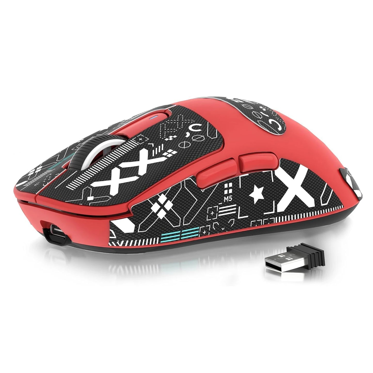 ATTACK SHARK X3 leichte kabellose Gaming-Maus, 49g Tri-Mode, PAW3395 26K DPI Sensor, 200h Akkulaufzeit, 5 programmierbare Tasten