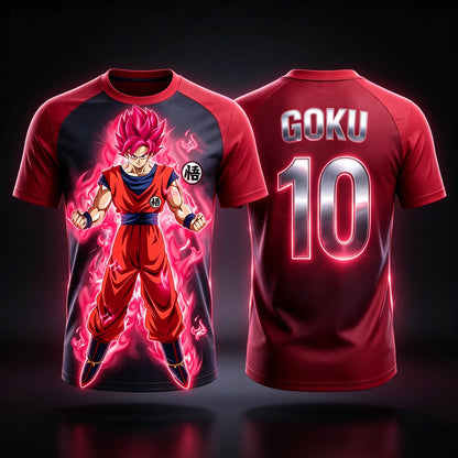 2026 Summer Dragon Ball Retro Fitness T-shirt Men's Oversized 3D Printed Short-sleeved Family Unisex Children's Sports Shirt