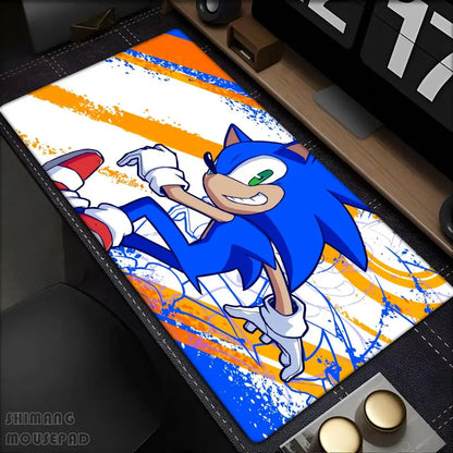 Anime Sonic The Hedgehog Mouse Mat Desk Mat With Pad Gaming Accessories Prime Gaming XXL Keyboard Pad Padding Mat