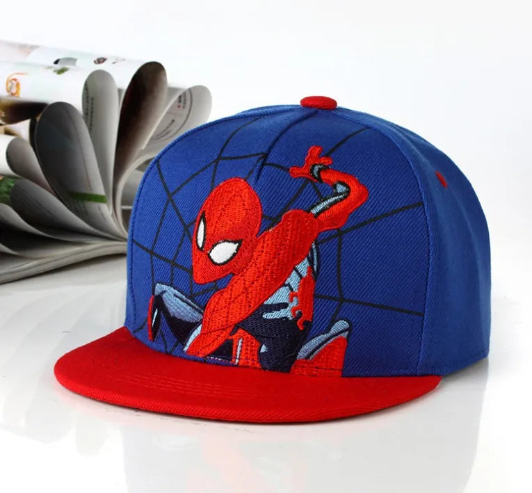 *2026 HotAnime Cartoon Spiderman Hats for Kids Toddler  Baseball Cap Spring Snapback Hip Hop Adjustable Caps