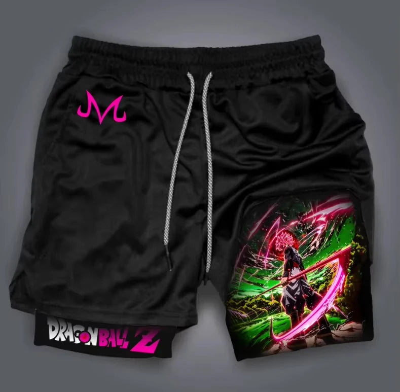 2026 Dragon Ball Printed Double-layered Shorts GOKU American Sporty Comfortable and Fashionable Men's Loose and Breathable Pants