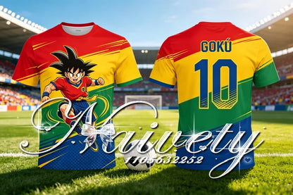 Summer Quick Dry Dragon Ball Goku 3D Print Football T Shirt Unisex Retro Manga Jersey Men Women Soccer Short Sleeve Streetwear