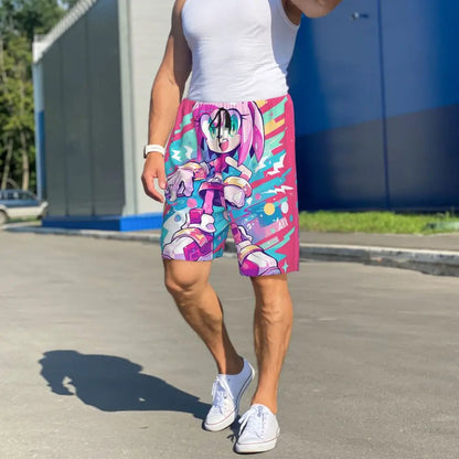 Custom Shadow The Hedgehog Sonic Poster Short Pajama Pants Men Sleepwear Sleep Lounge Bottom Shorts Sleeping Pants