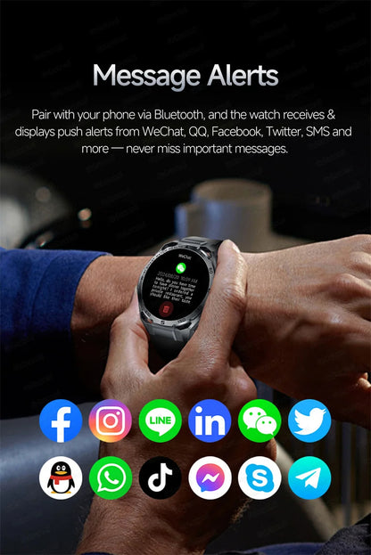 Smart Watch Men High-end Health Blood Pressure Blood Oxygen Lipids Uric Acid Sapphire Smart Watches Ai GPT Custom Dial ECG 2026