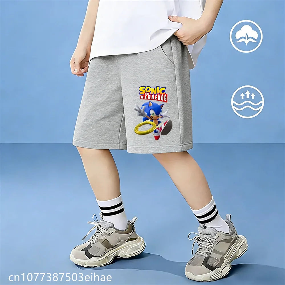 Sonic Children's High-Grade Summer Shorts Stylish Casual Design Premium Cotton Ideal for Daily Wear and All-Day Outdoor Comfort