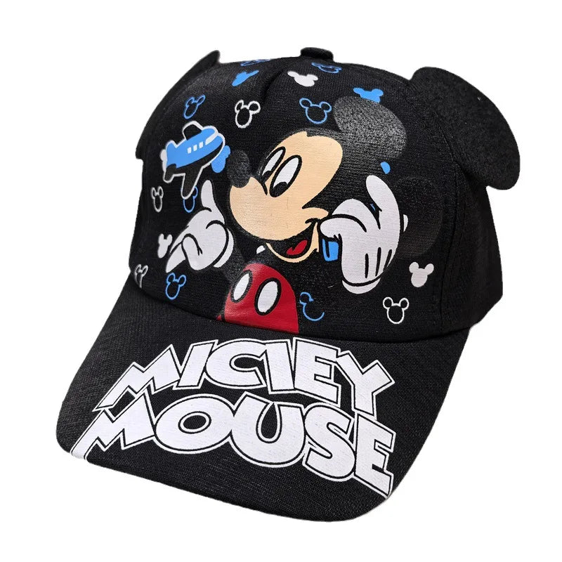 Casquette de baseball Disney Minnie Mickey Anime en coton et polyester, avec personnage de dessin animé, visière, pour déguisement, cadeau d'anniversaire pour enfants