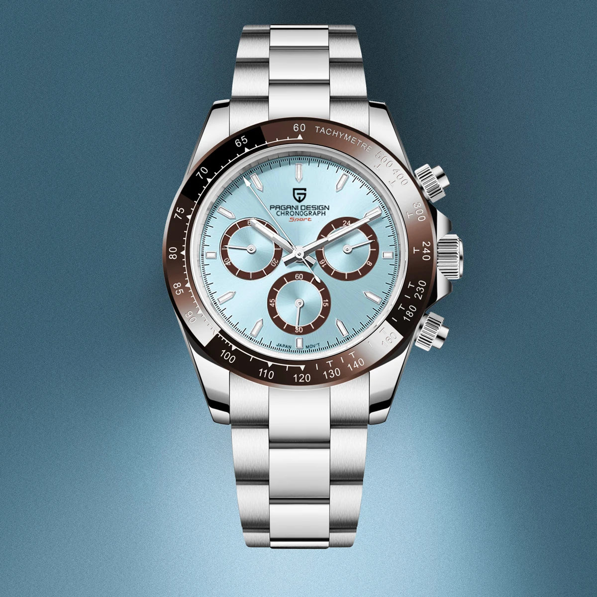 PAGANI DESIGN chronograafhorloge voor heren – Luxe quartz-polshorloge, verlicht en waterdicht.