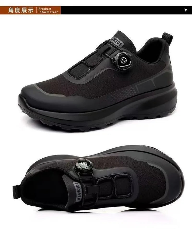 Original New Men Rotating-Button Driving Sneakers Platform Casual Walking Shoes Outdoor Wear-Resistant Running Sports Shoes Plus Size