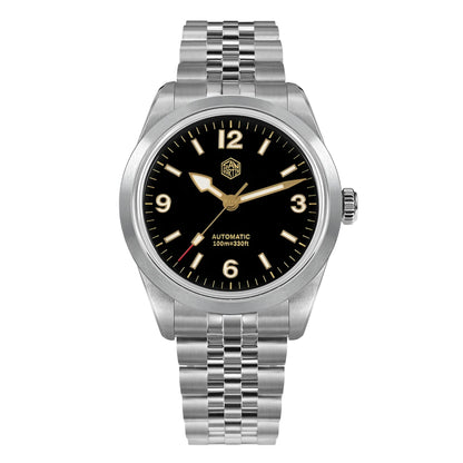 San Martin 38mm Men's Sport Watch Fashion Luxury Explore Climbing Automatic Mechanical Sapphire Waterproof 5 Links Bracelet BGW-9