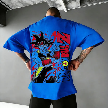Dragon Ball Super Men's and Women's T-Shirts Bardock Anime Tee Summer Spring Boy's Retro Short Sleeves Parent-child Outfits
