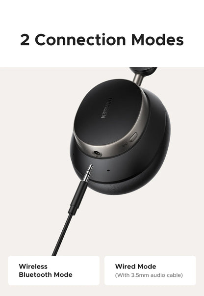 UGREEN Studio Pro Wireless ANC Headphones – 48dB Active Noise Cancelling, Hi-Res LDAC Over Ear Bluetooth Headphones, 120H Playtime Deep Bass Wireless Headset