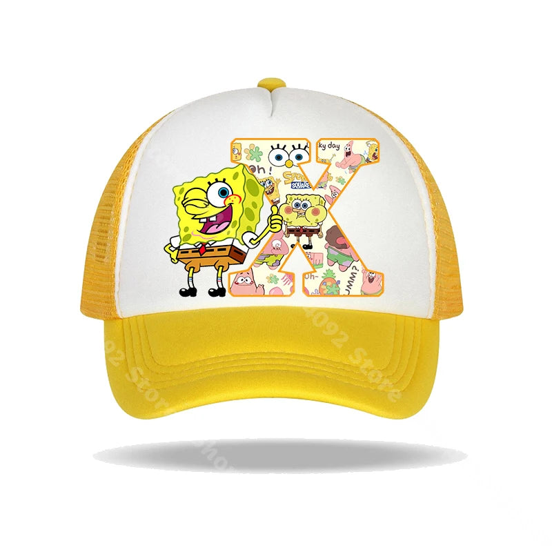 SpongeBob SquarePanted Baseball Cap Kids Adults Letter Print Sun Hats Anime Cartoon Adjustable Peaked Caps Summer Casual Hat New