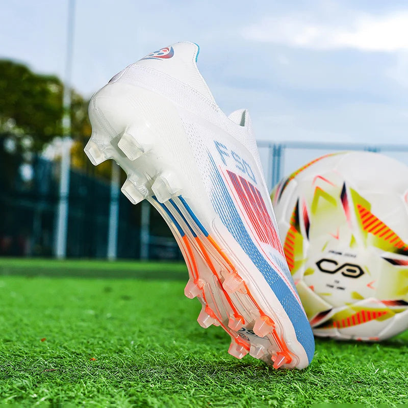 Chaussures de football pour hommes, crampons d'entraînement, chaussures de soccer FG ultralégères et respirantes, livraison directe, crampons longs pour matchs sportifs, baskets d'intérieur