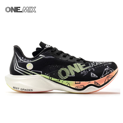 ONEMIX-Nylon Carbon Board Marathon Running Racing Shoes, Professional Stable Support, Shock-relief, Ultra-light Rebound Sneaker