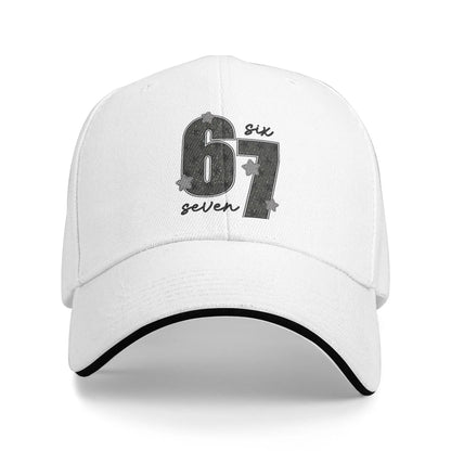 67 Six Seven 6-7 Baseball Cap Popular Steal Brainrot Gaming Meme Sandwich Caps Men Women Breathable Dad Hat Outdoor